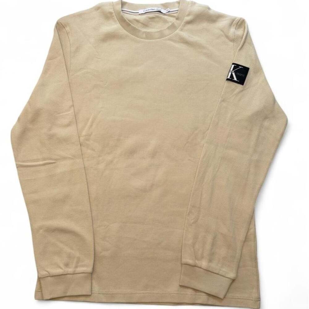 Calvin Klein Jeans cream long sleeve thermal shirt size XXXL dimensions in the p